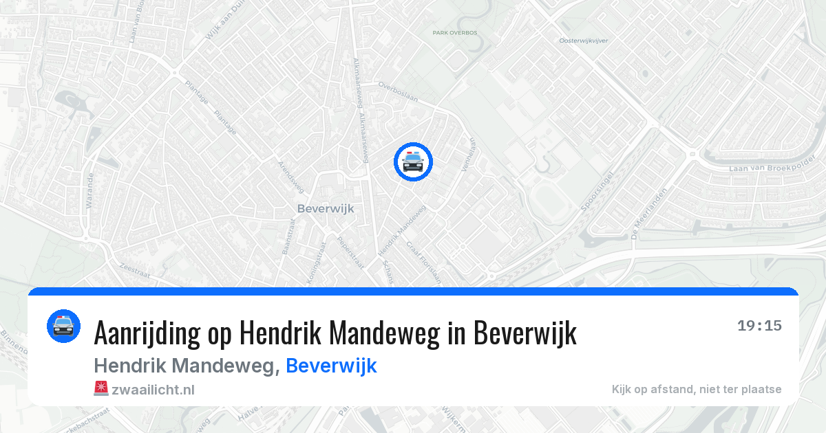 Aanrijding op Hendrik Mandeweg in Beverwijk — 26 mei 2026