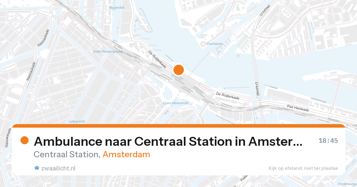 Ambulance naar Centraal Station in Amsterdam — 27 aug 2026