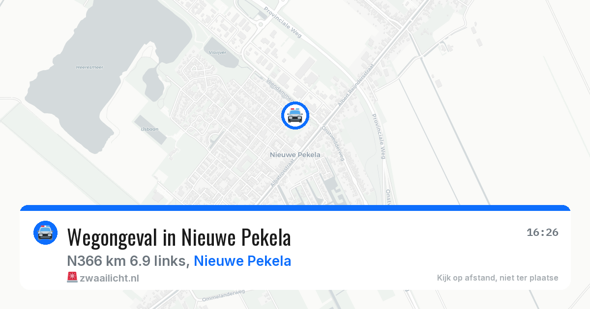 Wegongeval in Nieuwe Pekela — 24 jun 2026