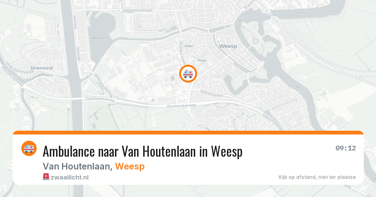 Ambulance naar Van Houtenlaan in Weesp — 24 mei 2026