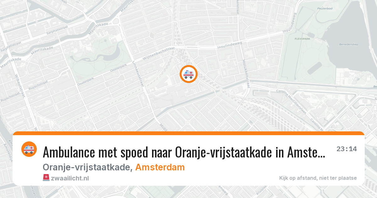 Ambulance met spoed naar Oranje-vrijstaatkade in Amsterdam — 8 feb 2026