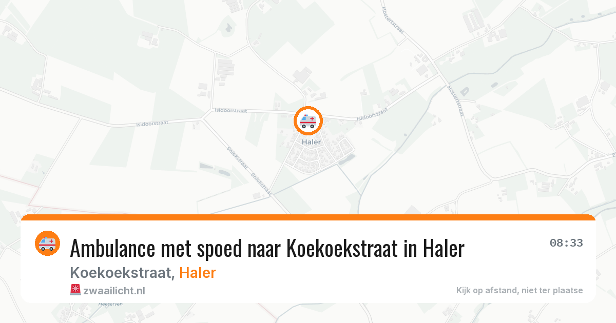 Ambulance met spoed naar Koekoekstraat in Haler — 10 apr 2026