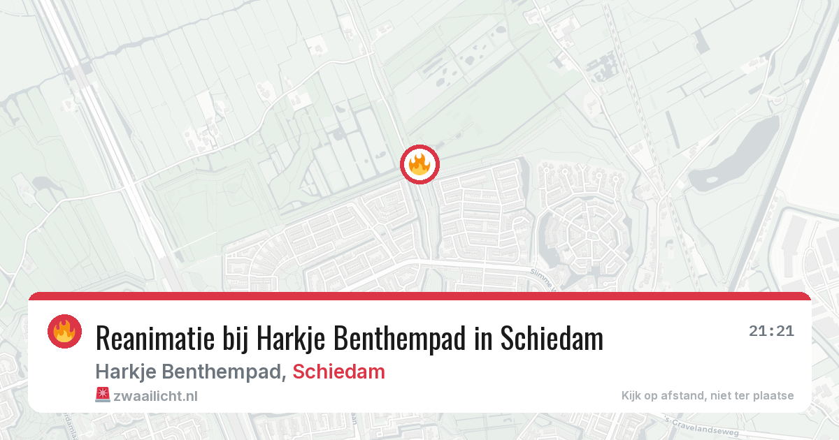 Reanimatie bij Harkje Benthempad in Schiedam — 5 mrt 2026