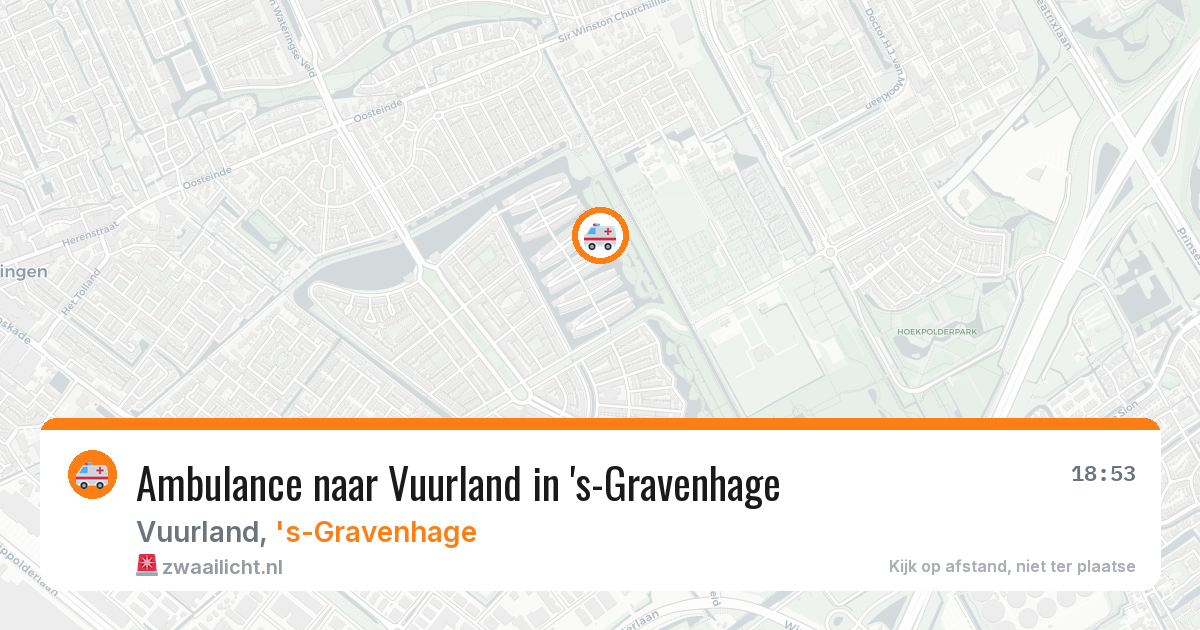 Ambulance naar Vuurland in 's-Gravenhage — 23 jun 2026