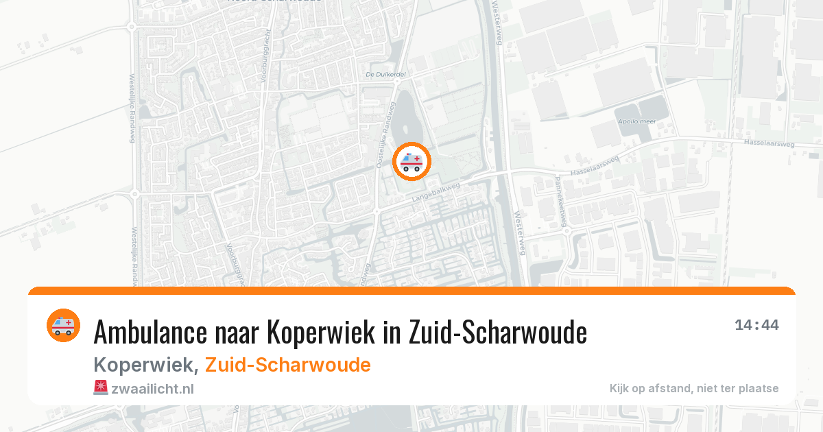 Ambulance naar Koperwiek in Zuid-Scharwoude — 4 aug 2026