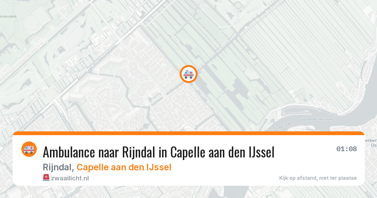 Ambulance naar Rijndal in Capelle aan den IJssel — 12 aug 2026