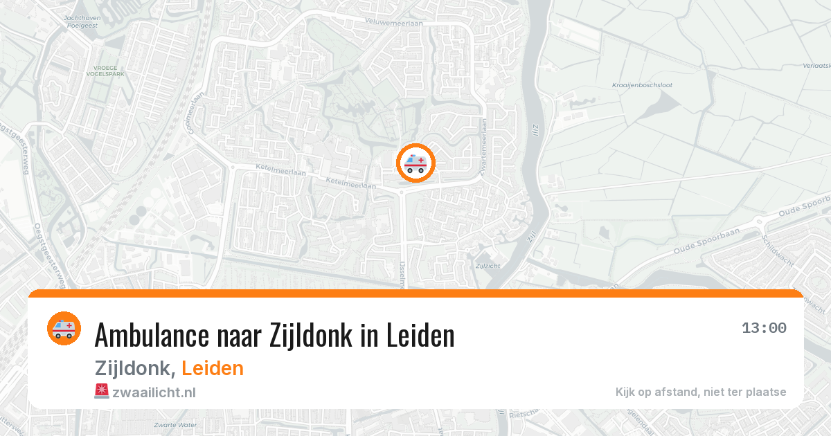 Ambulance naar Zijldonk in Leiden — 25 jun 2026