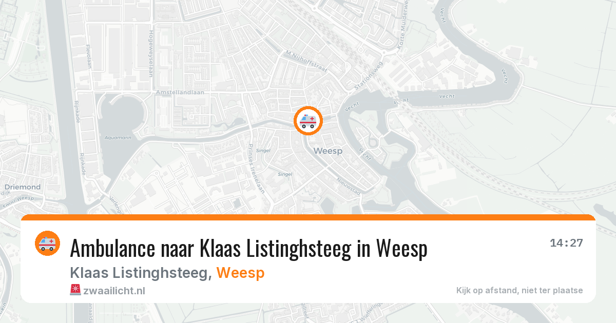 Ambulance naar Klaas Listinghsteeg in Weesp — 8 feb 2026