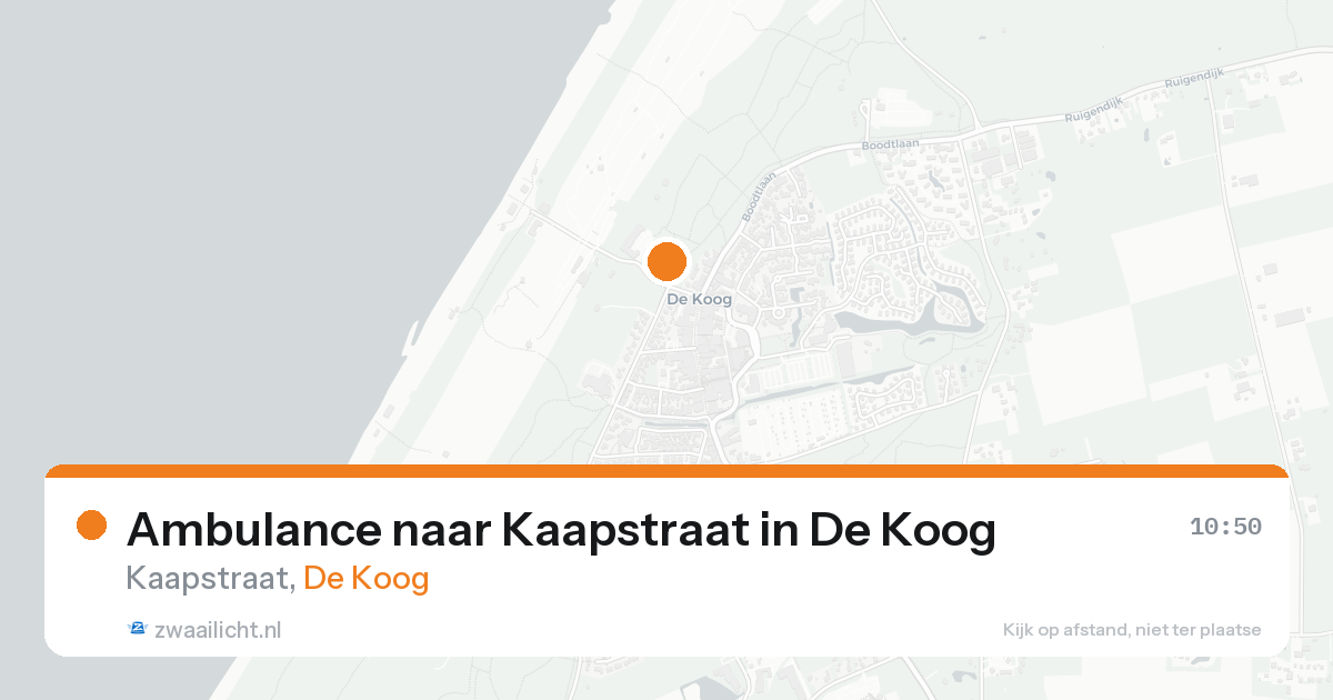 Ambulance naar Kaapstraat in De Koog — 26 mei 2026