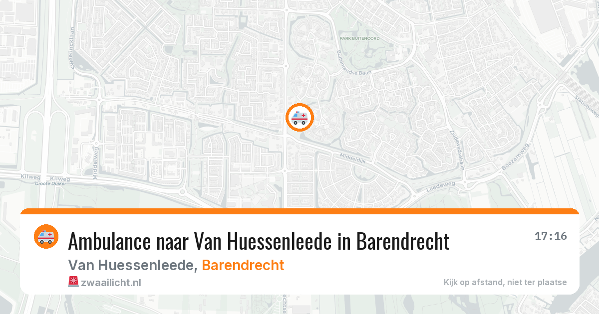 Ambulance naar Van Huessenleede in Barendrecht — 14 jul 2026