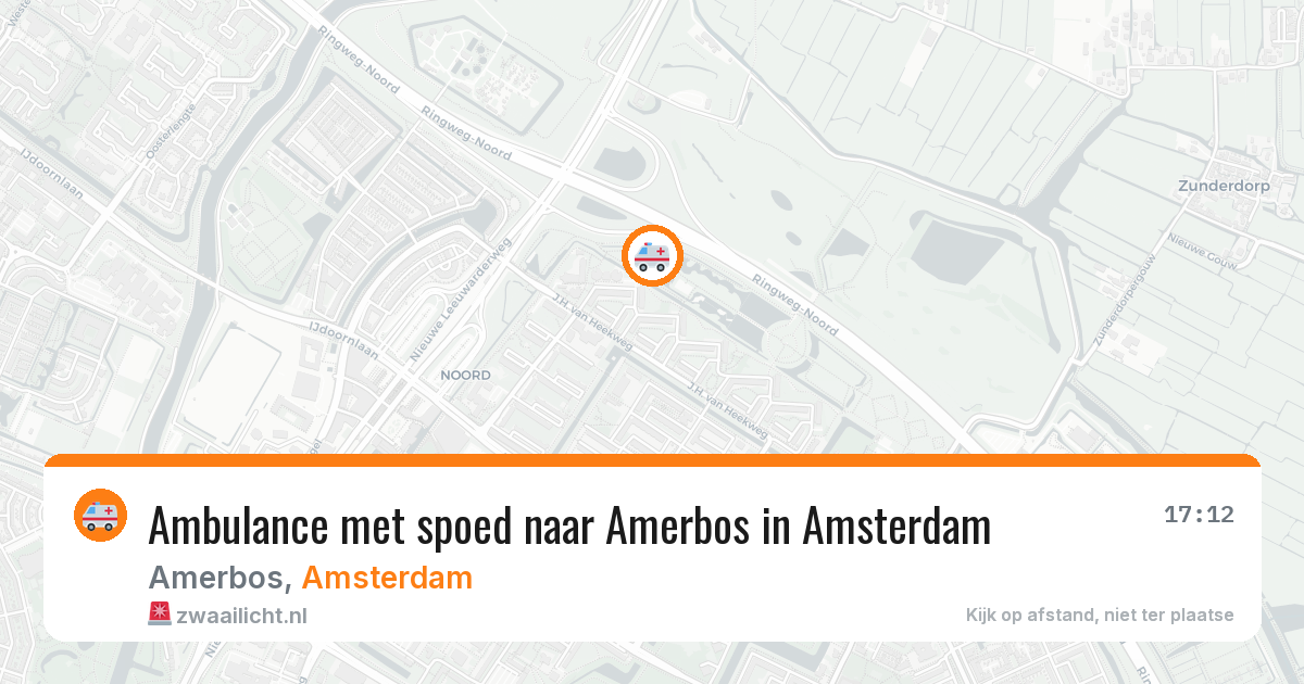 Ambulance met spoed naar Amerbos in Amsterdam — 23 jun 2026