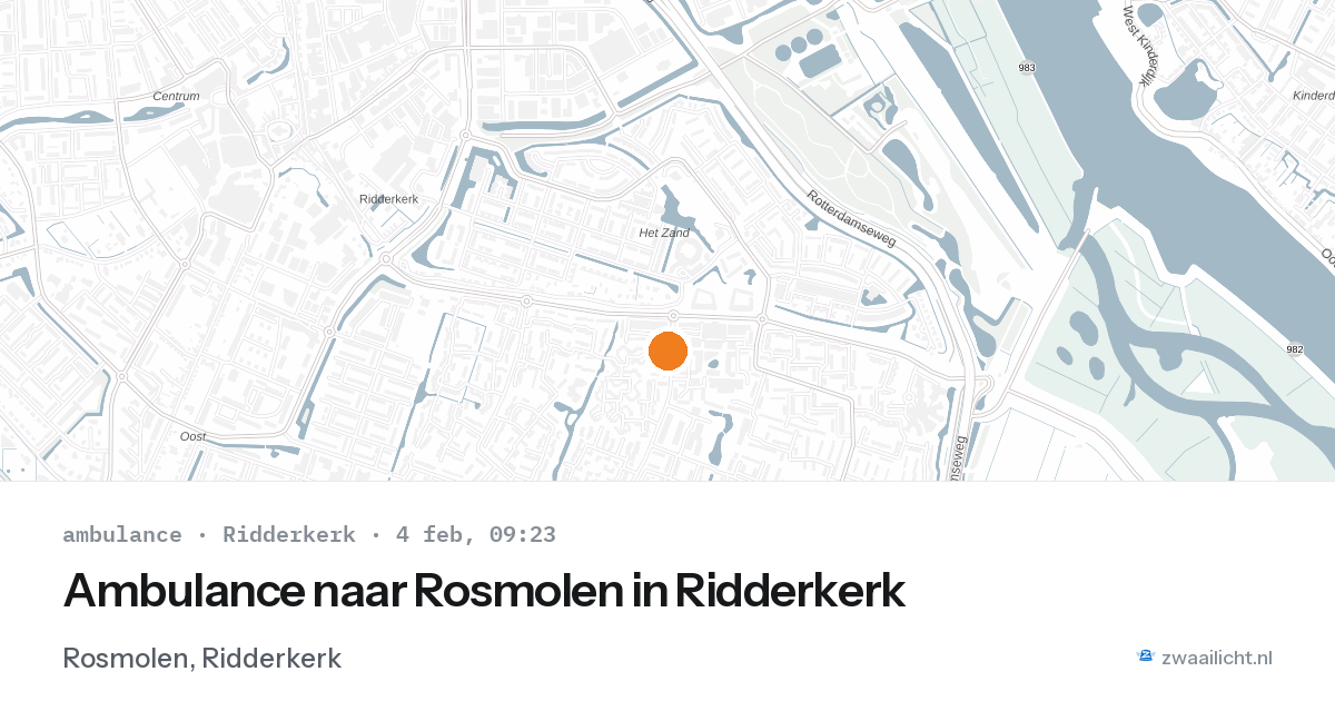 Ambulance naar Rosmolen in Ridderkerk — 4 feb 2026