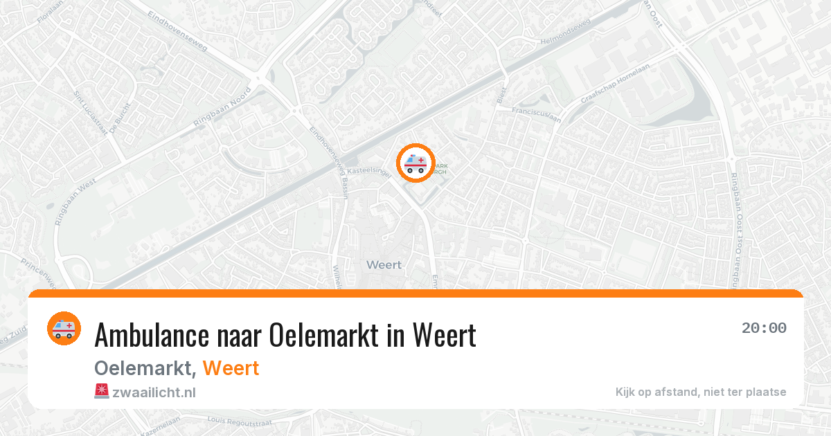 Ambulance naar Oelemarkt in Weert — 13 aug 2026