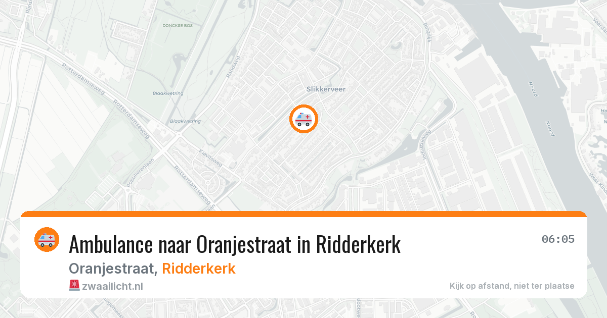 Ambulance naar Oranjestraat in Ridderkerk — 23 mei 2026