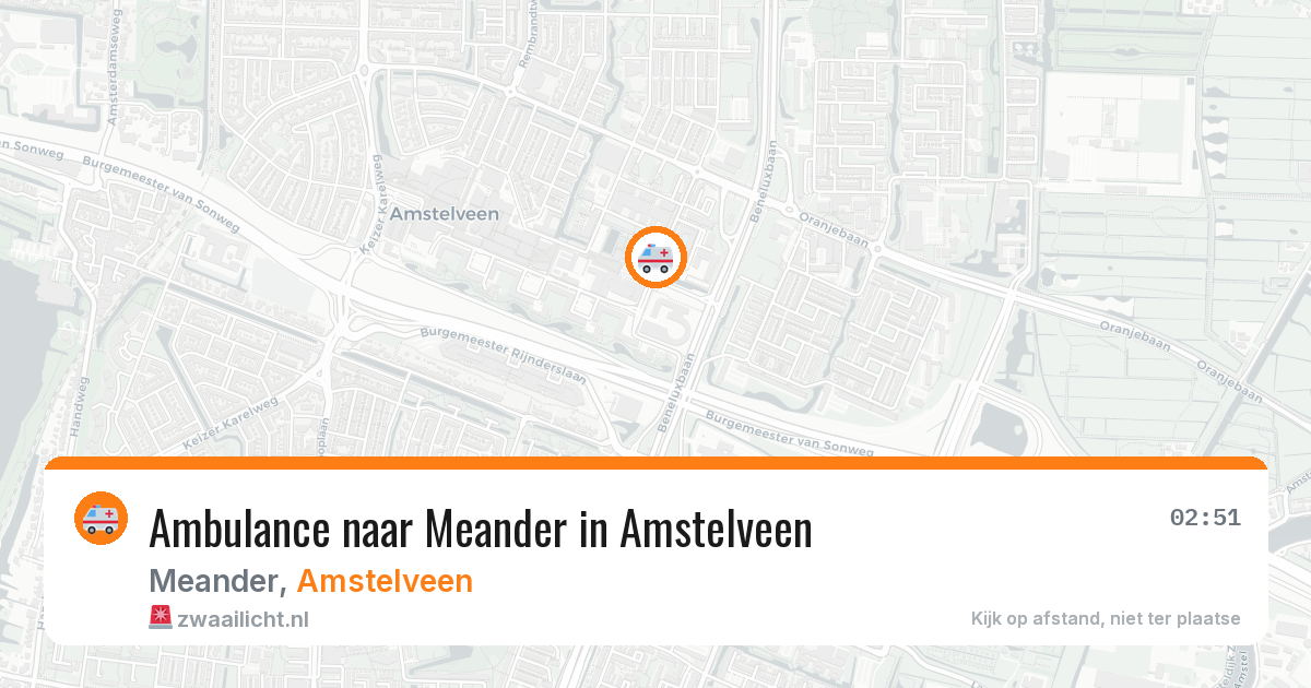 Ambulance naar Meander in Amstelveen — 20 mei 2026