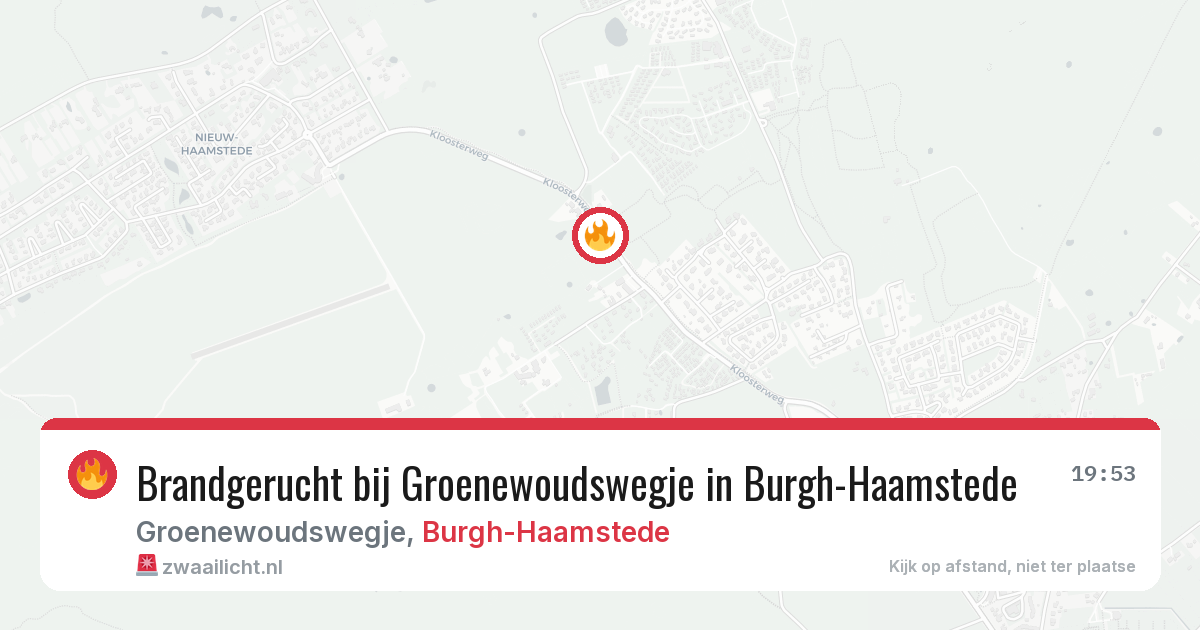 Brandgerucht bij Groenewoudswegje in Burgh-Haamstede — 30 jul 2026