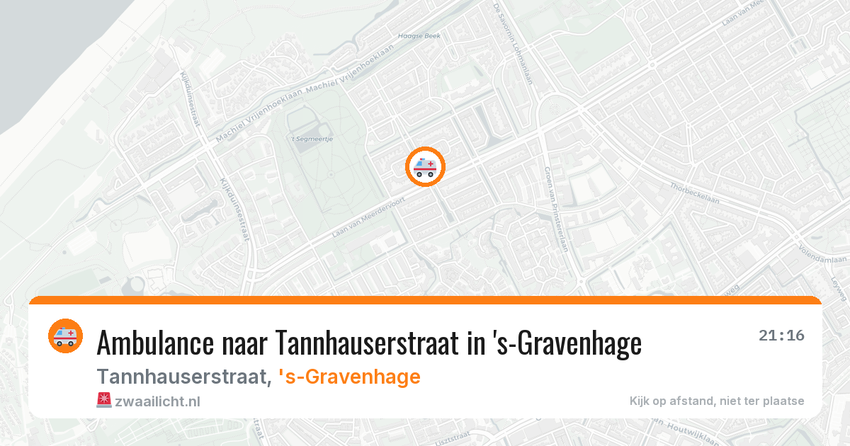 Ambulance naar Tannhauserstraat in 's-Gravenhage — 17 mei 2026