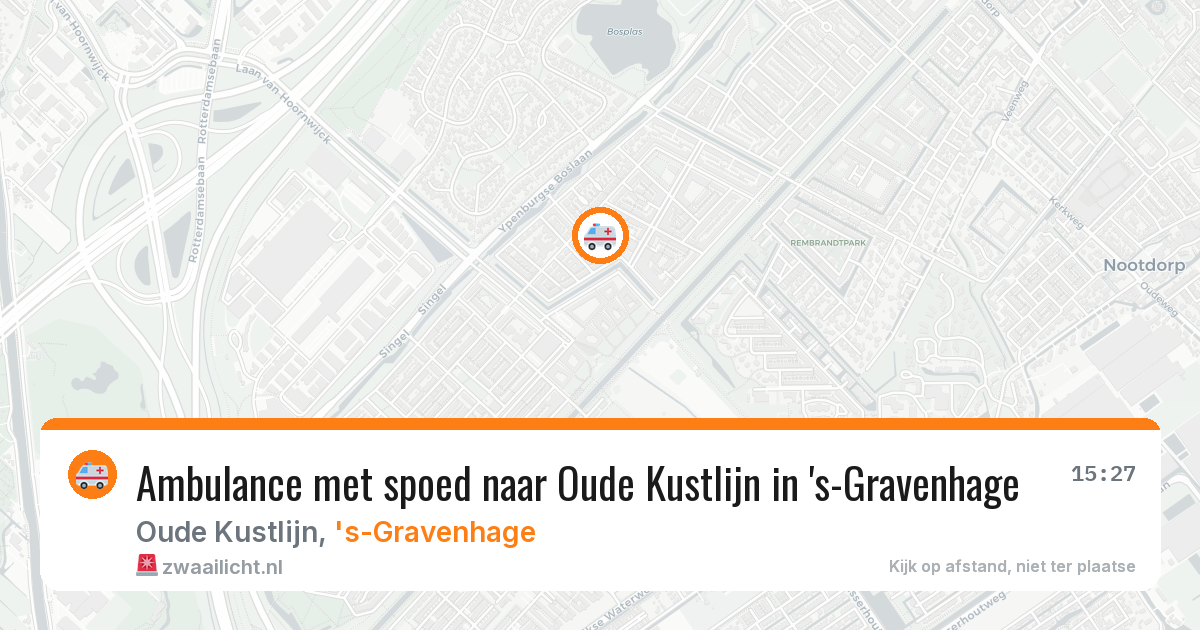 Ambulance met spoed naar Oude Kustlijn in 's-Gravenhage — 9 feb 2026