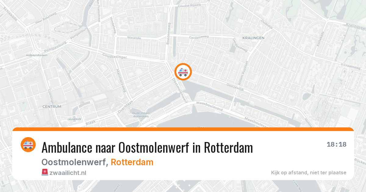 Ambulance naar Oostmolenwerf in Rotterdam — 29 jun 2026