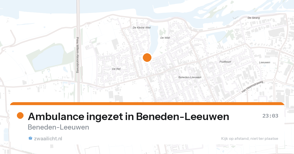 Ambulance ingezet in Beneden-Leeuwen — 31 jan 2026