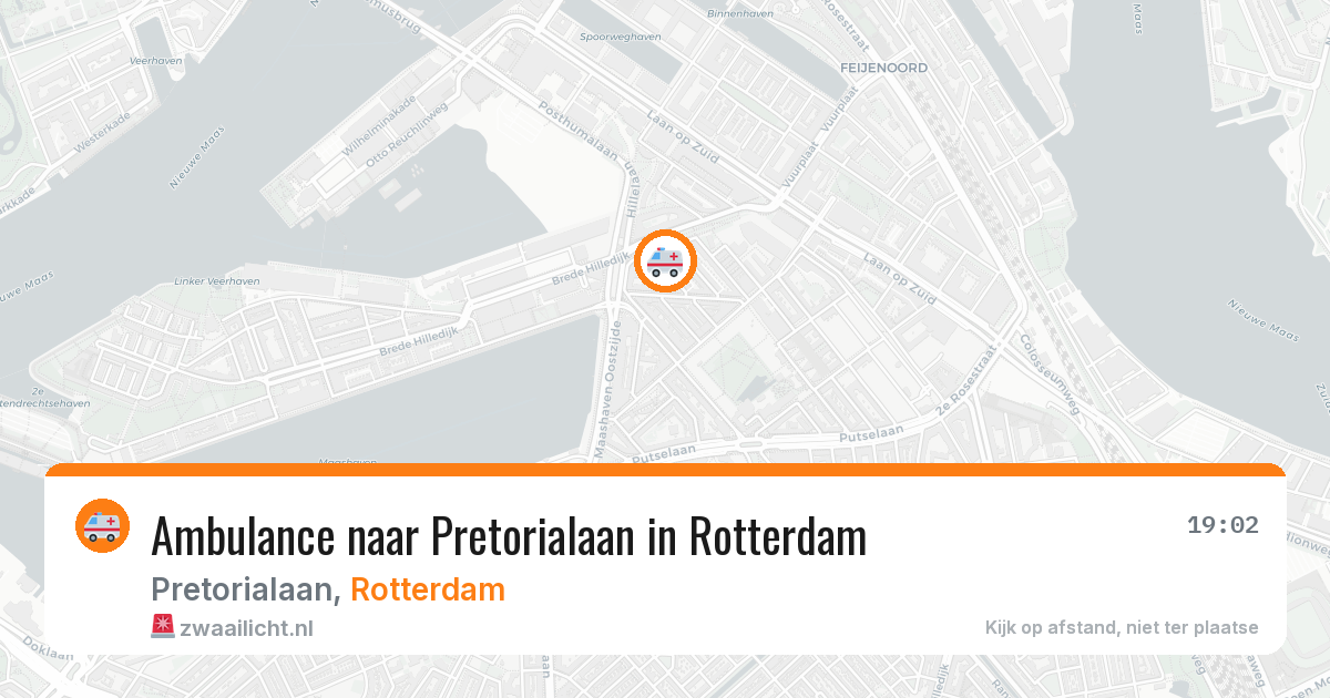 Ambulance naar Pretorialaan in Rotterdam — 10 aug 2026