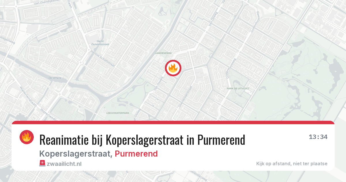 Reanimatie bij Koperslagerstraat in Purmerend — 5 mei 2026
