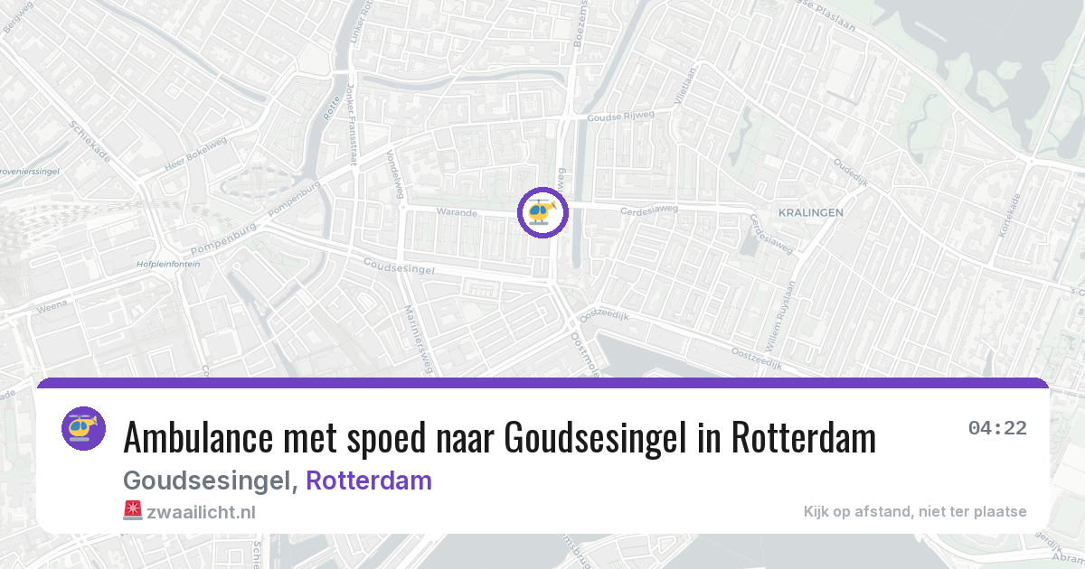 Ambulance met spoed naar Goudsesingel in Rotterdam — 8 aug 2026