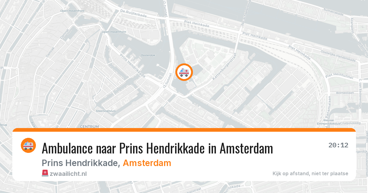 Ambulance naar Prins Hendrikkade in Amsterdam — 5 jun 2026