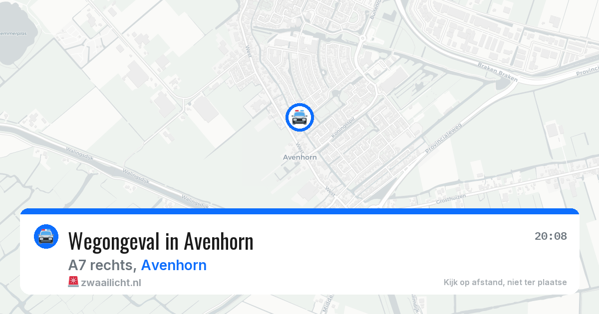 Wegongeval in Avenhorn — 14 jun 2026