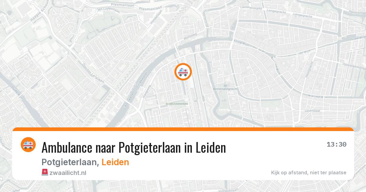 Ambulance naar Potgieterlaan in Leiden — 8 aug 2026