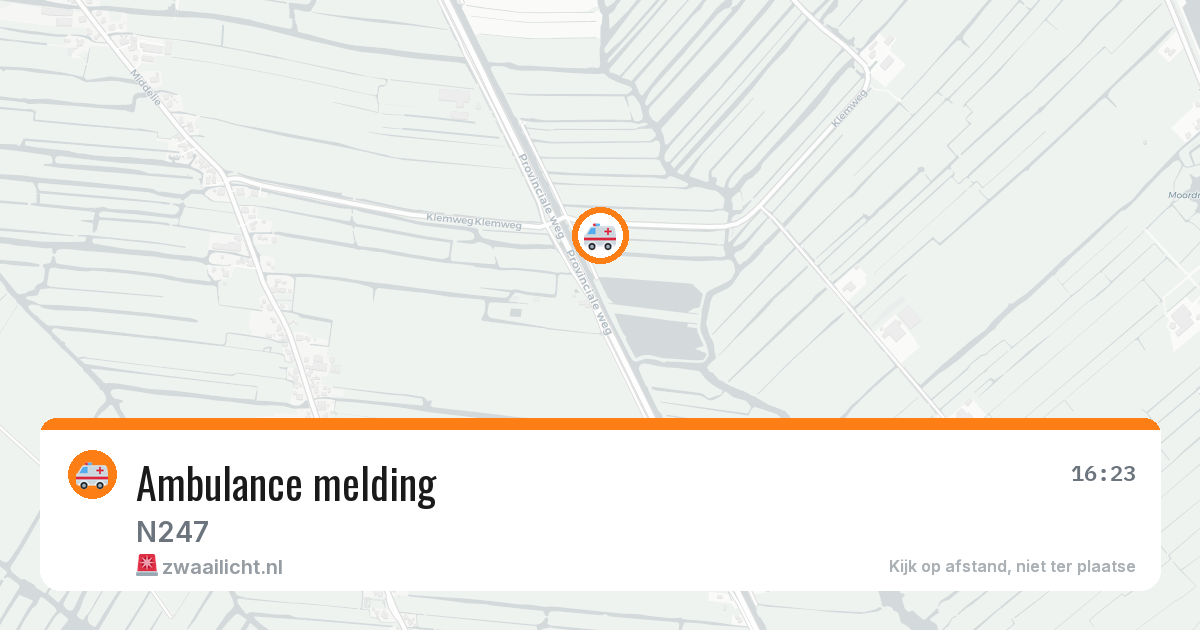 Ambulance melding — 27 jul 2026 | 🚨 Zwaailicht.nl