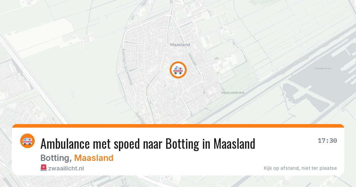 Ambulance met spoed naar Botting in Maasland — 19 apr 2026