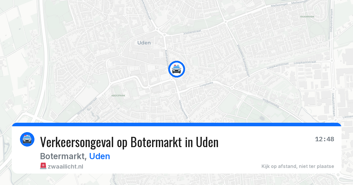 Verkeersongeval op Botermarkt in Uden — 18 jul 2026