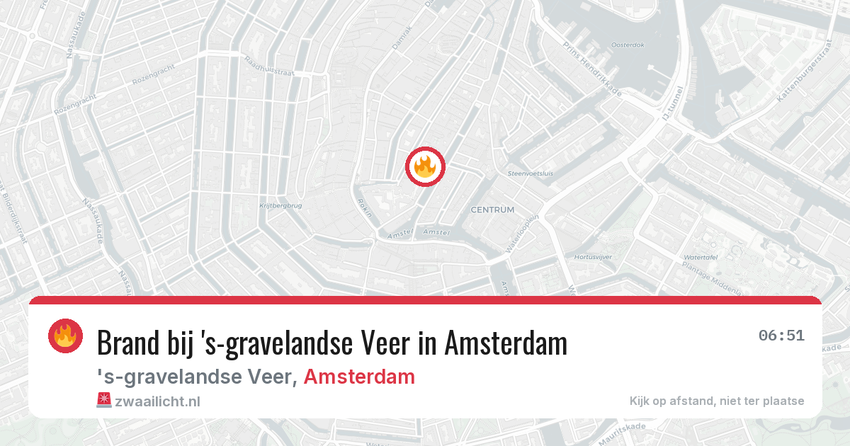 Brand bij 's-gravelandse Veer in Amsterdam — 20 jun 2026