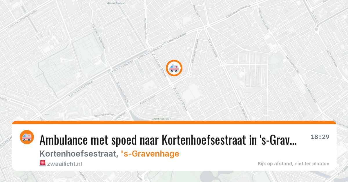 Ambulance met spoed naar Kortenhoefsestraat in 's-Gravenhage — 24 jul 2026