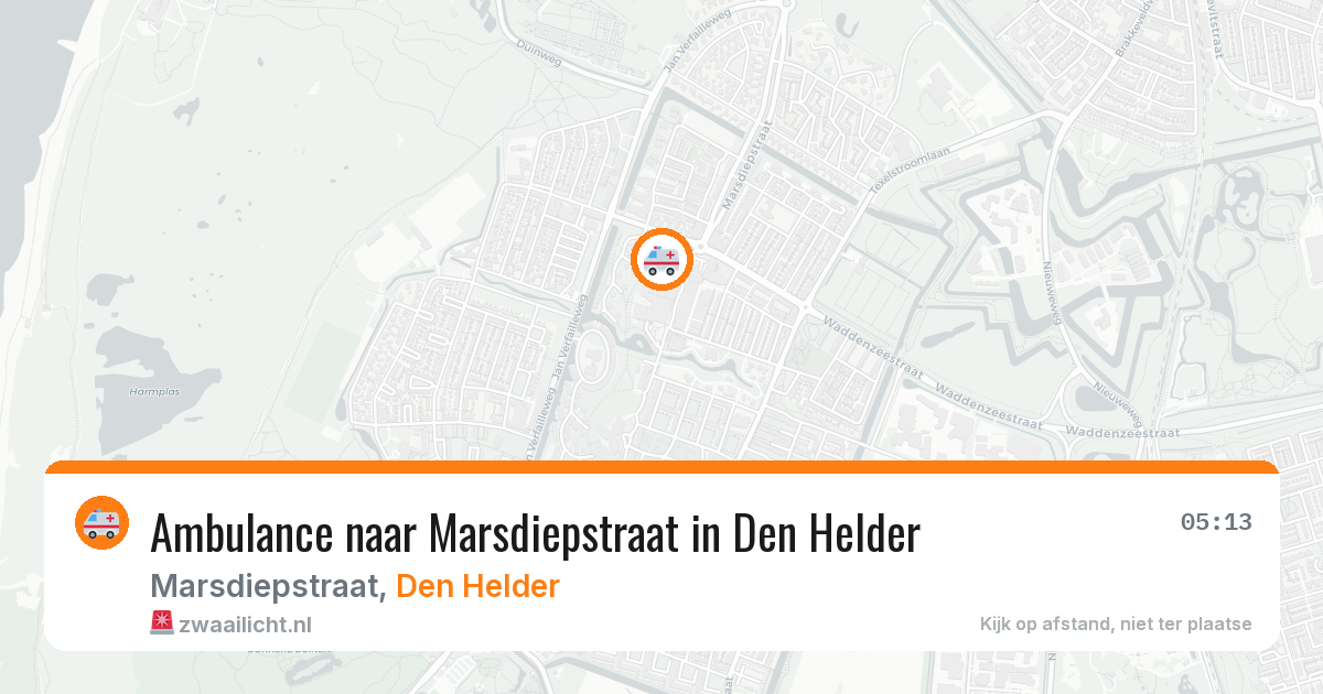 Ambulance naar Marsdiepstraat in Den Helder — 8 aug 2026