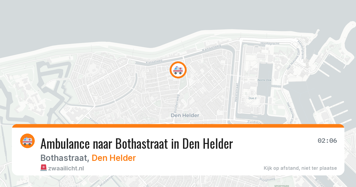Ambulance naar Bothastraat in Den Helder — 1 aug 2026