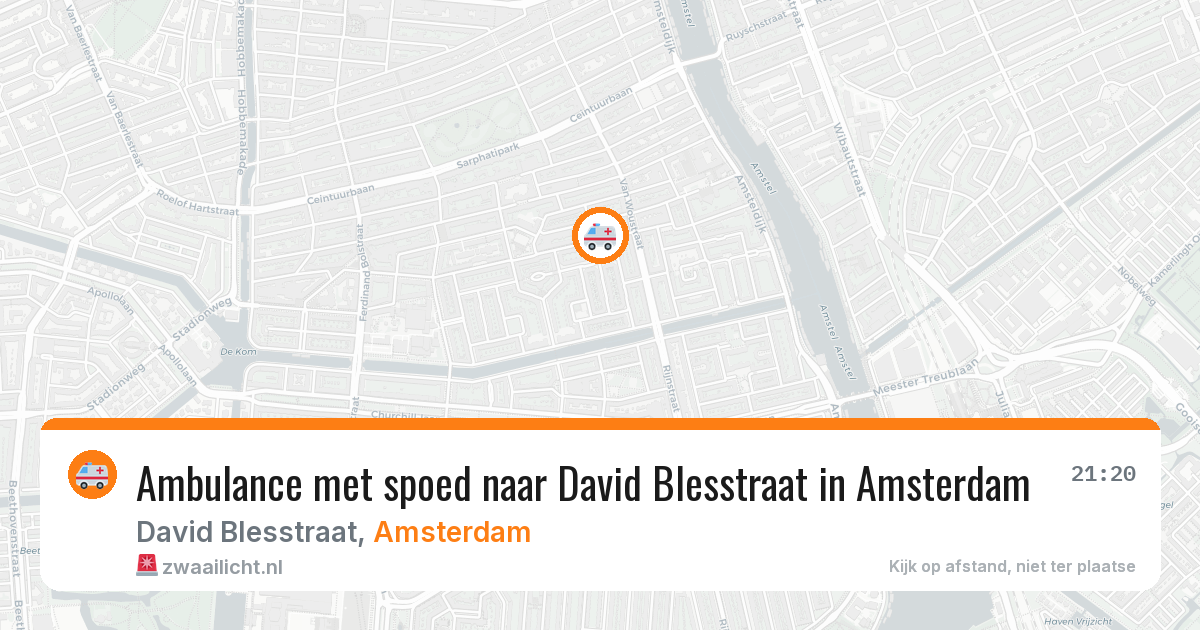 Ambulance met spoed naar David Blesstraat in Amsterdam — 12 mei 2026