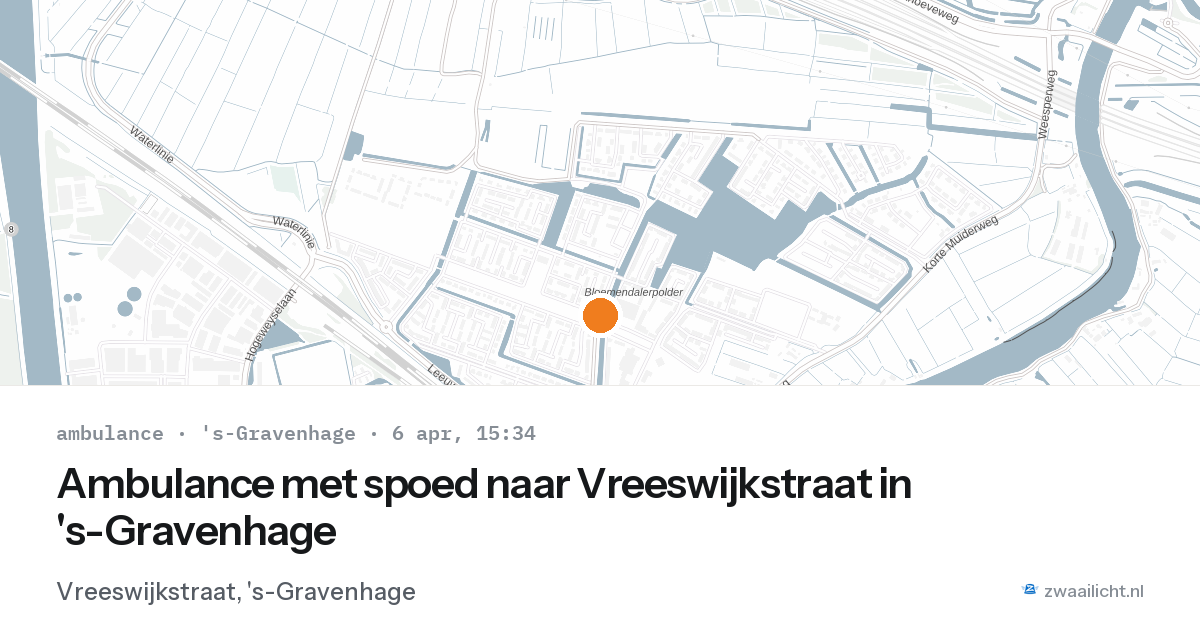 Ambulance met spoed naar Vreeswijkstraat in 's-Gravenhage — 2 feb 2026