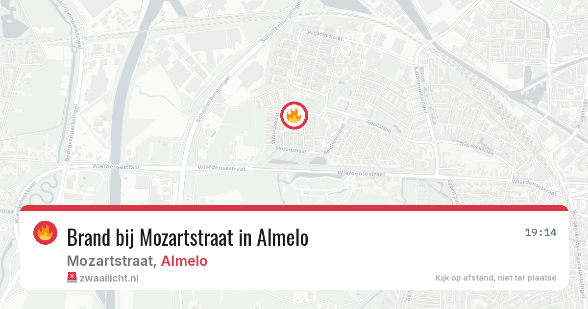 Brand bij Mozartstraat in Almelo — 26 jun 2026