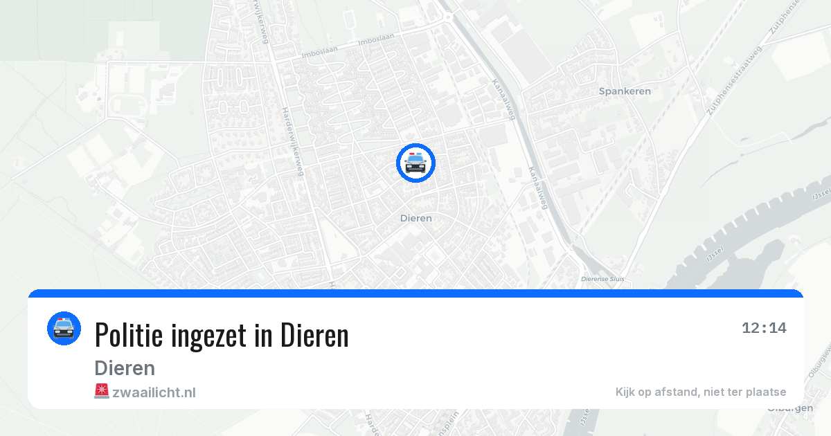 Politie ingezet in Dieren — 21 jun 2026 | 🚨 Zwaailicht.nl