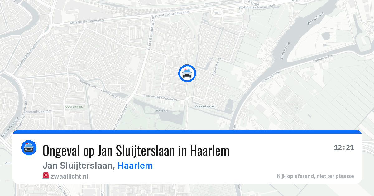 Ongeval op Jan Sluijterslaan in Haarlem — 2 apr 2026