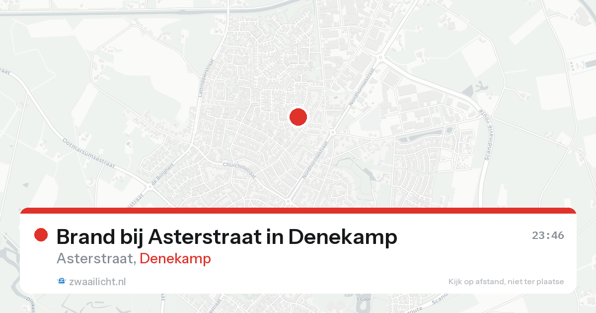 Brand bij Asterstraat in Denekamp — 21 aug 2026