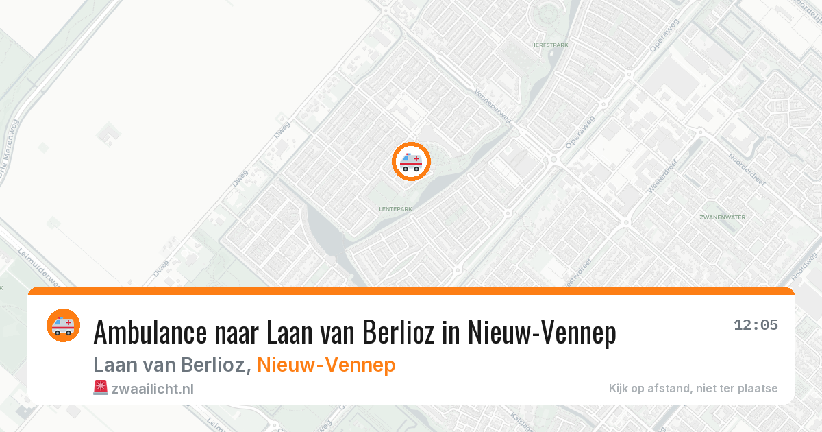 Ambulance naar Laan van Berlioz in Nieuw-Vennep — 5 aug 2026