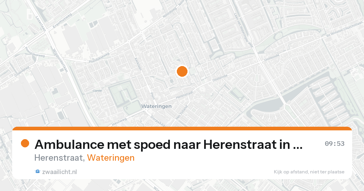 Ambulance met spoed naar Herenstraat in Wateringen — 23 aug 2026