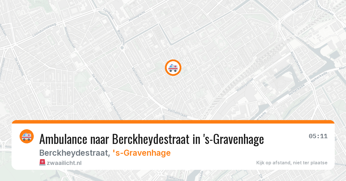 Ambulance naar Berckheydestraat in 's-Gravenhage — 21 jun 2026