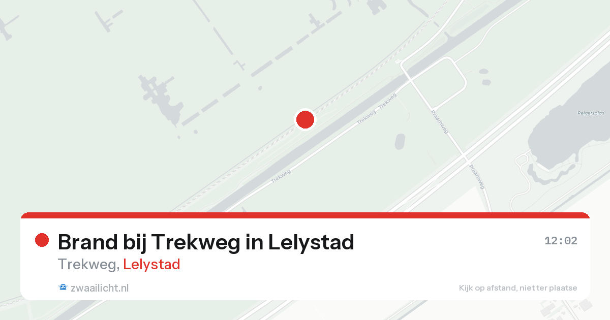 Brand bij Trekweg in Lelystad — 24 aug 2026