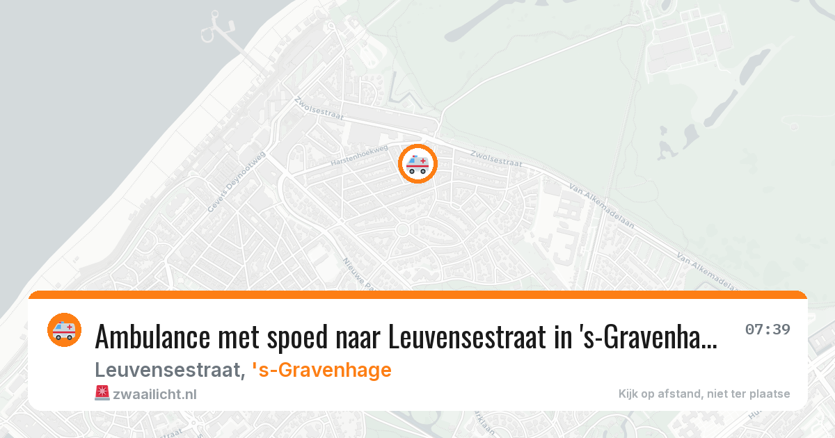 Ambulance met spoed naar Leuvensestraat in 's-Gravenhage — 2 jul 2026