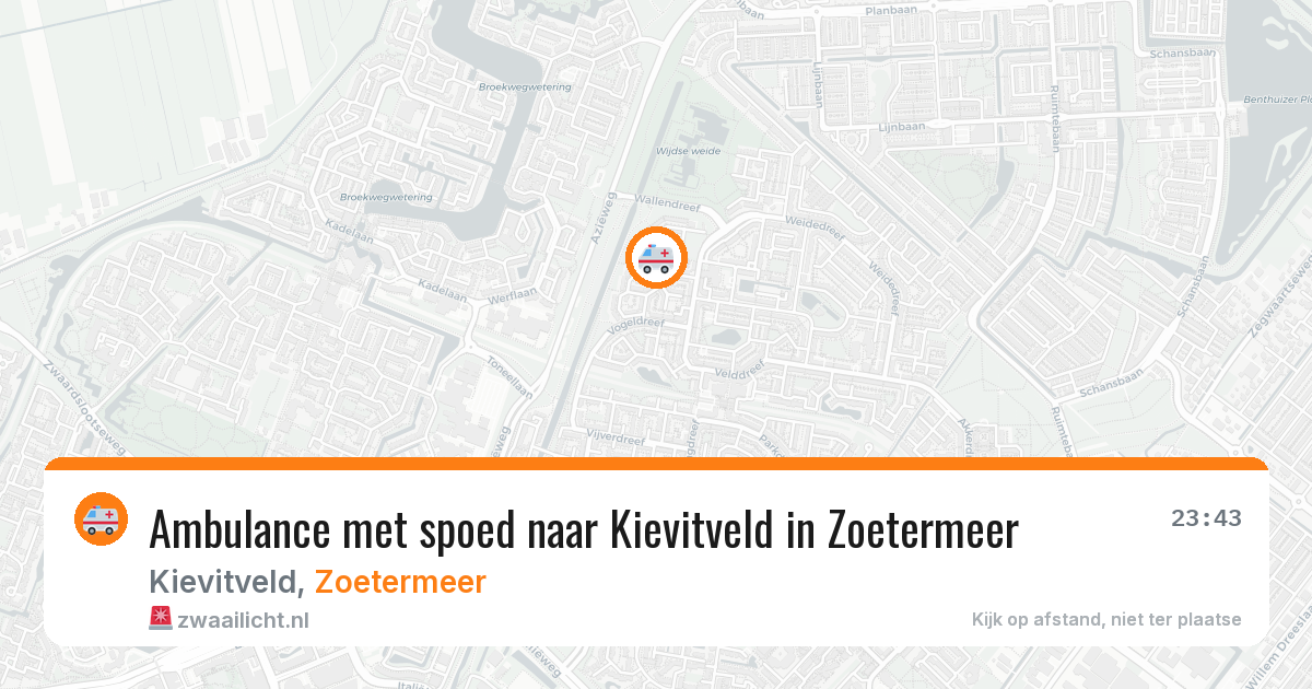 Ambulance met spoed naar Kievitveld in Zoetermeer — 20 apr 2026