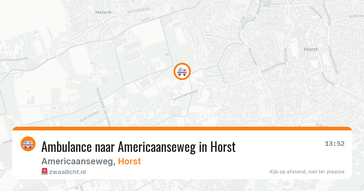 Ambulance naar Americaanseweg in Horst — 4 aug 2026